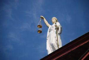 Scales of justice stock image