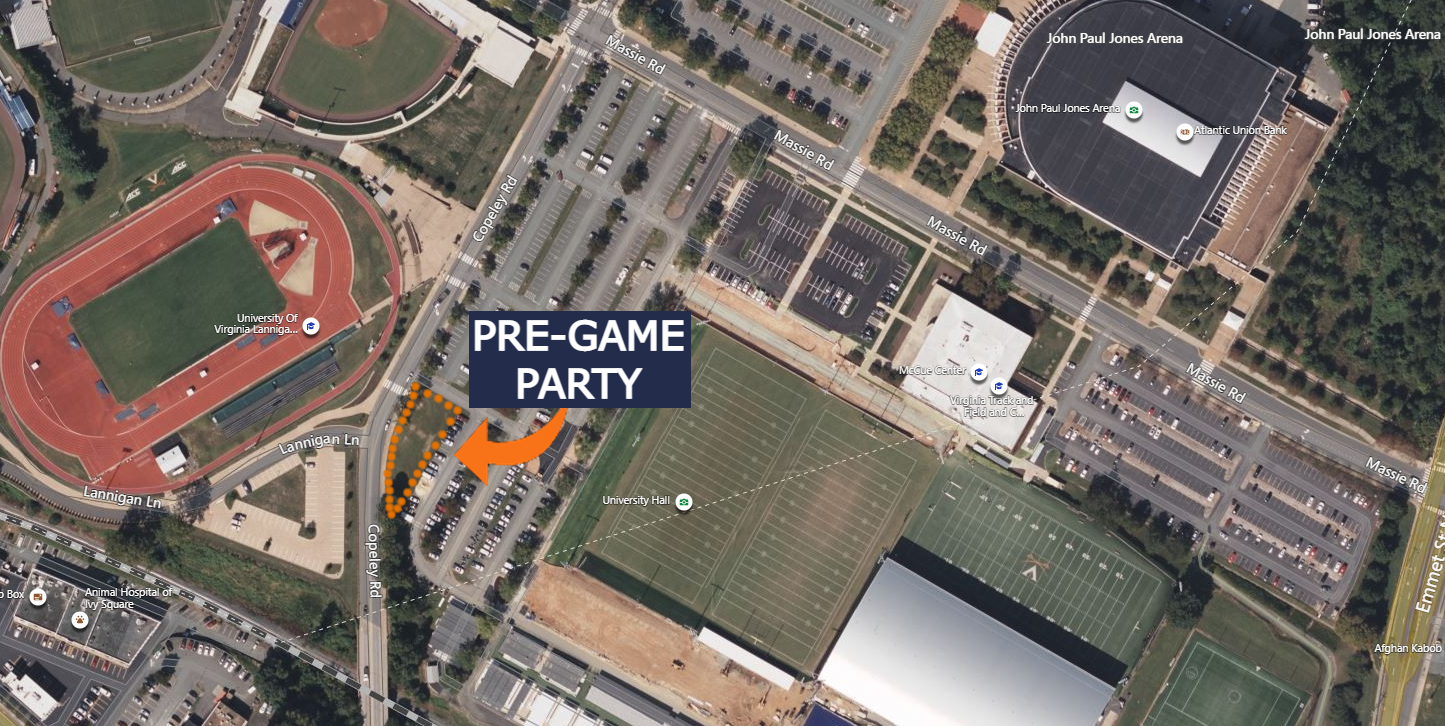 Map of NIT pre-game social location