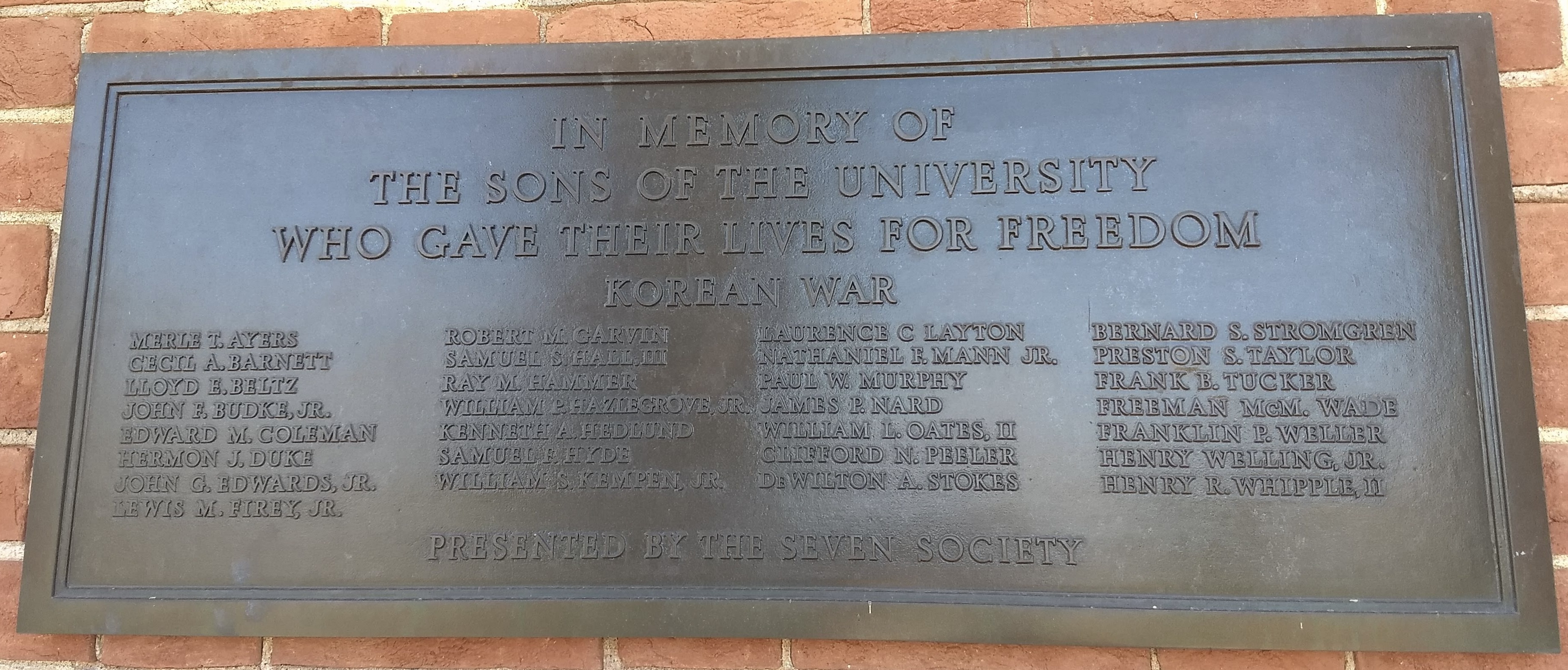 Plaque on the north side of the Rotunda