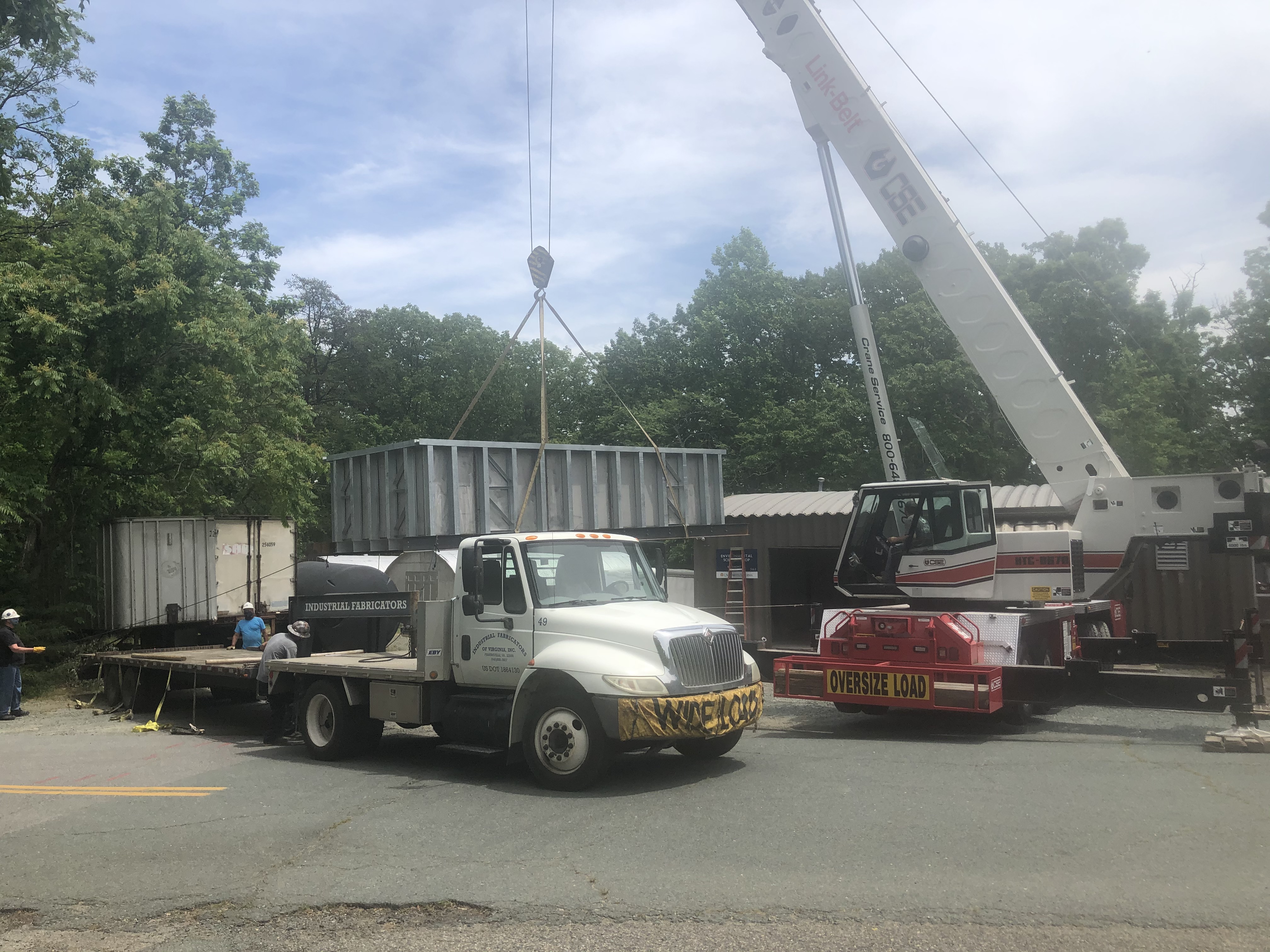 Loading in the new basin at the Landscape Evolution Lab on Observatory Hill