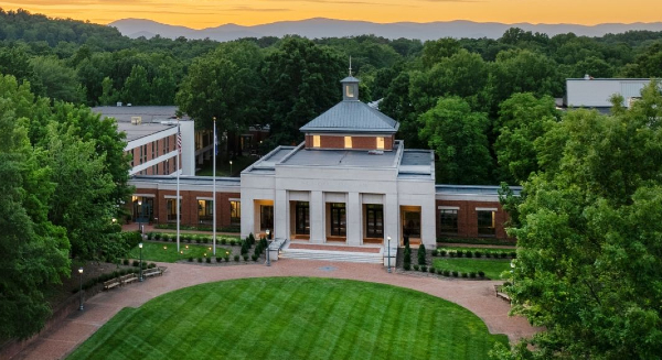 Aerial image of UVA Law School grounds