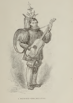 Photo of a one-person band