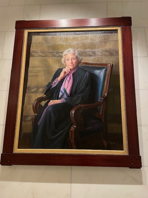 Portrait displayed at the Supreme Court’s exhibit on Sandra Day O'Connor.