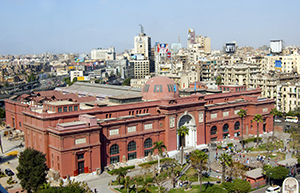 Aerial photo of the Egyptian Museum in Cairo