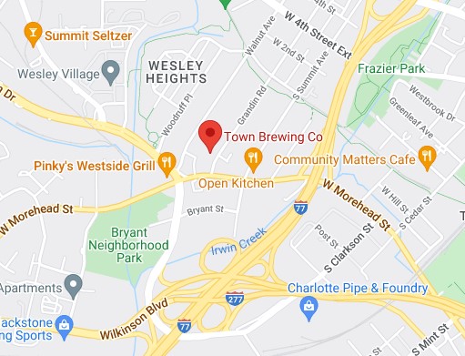 Google map of Town Brewing Company