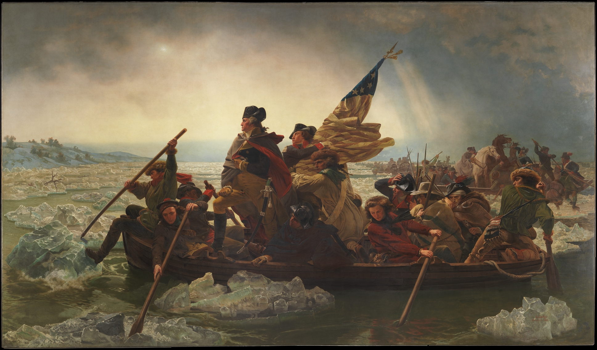 Emanuel Leutze's "Washington Crossing the Delaware" painting