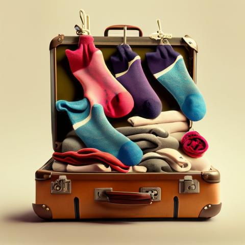 Socks in a Luggage Bag